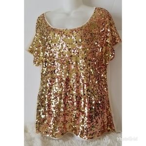 Express Sequin Blouse Size M